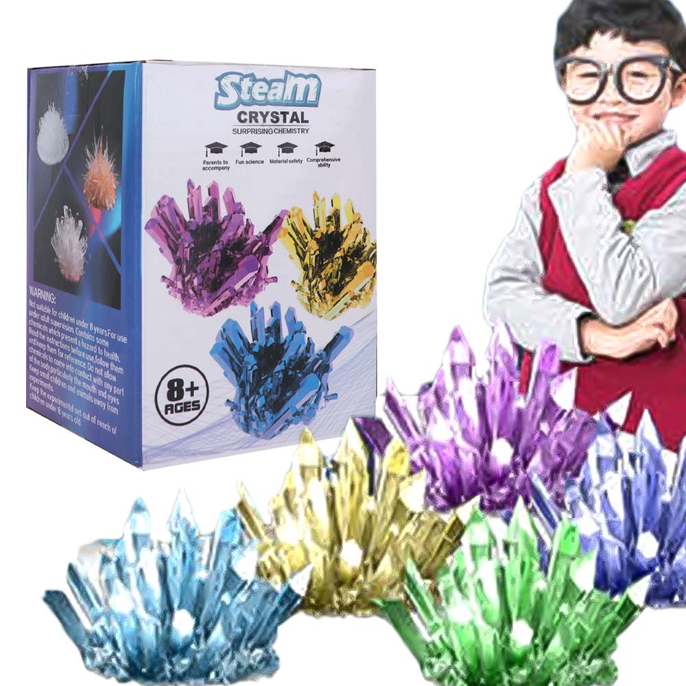 Science Project Diy - Kit Sains Penumbuh Kristal, Kristal Berwarna,
