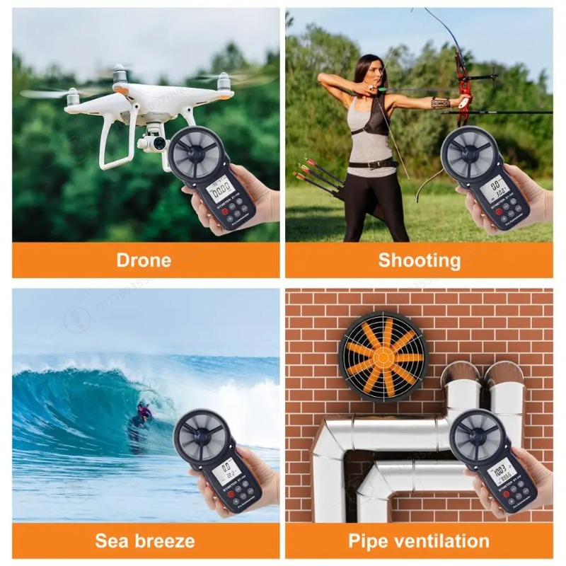 Anemometer Wind Speed - BT-100 Anemometer Digital Genggam untuk Mengukur
