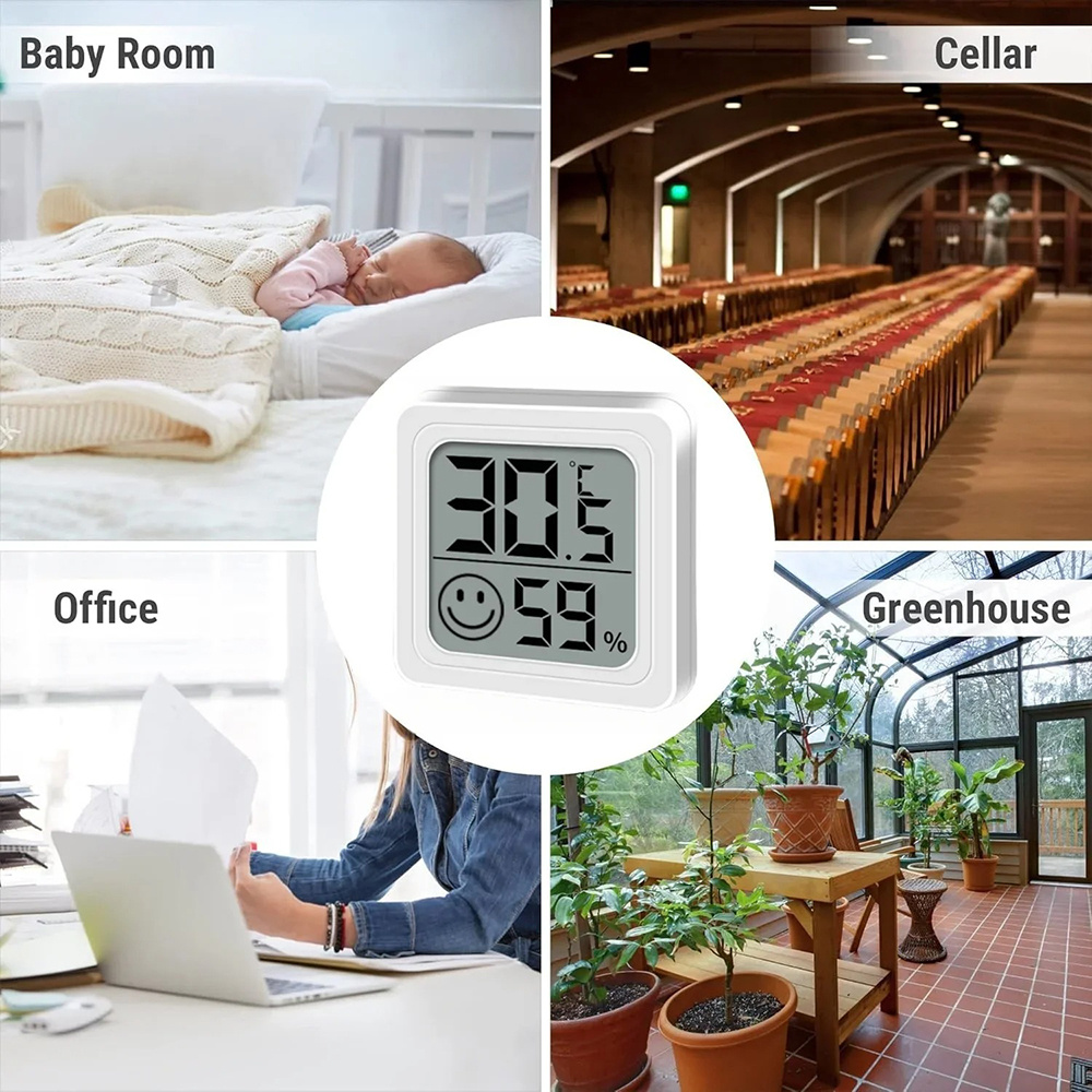 Termometer Digital LCD Portabe - Weather Station Indoor ulasan dan harga