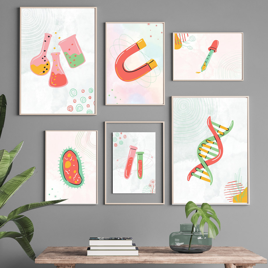 1 Buah Lukisan Kanvas Tanpa Bi - Science Nursery ulasan dan harga