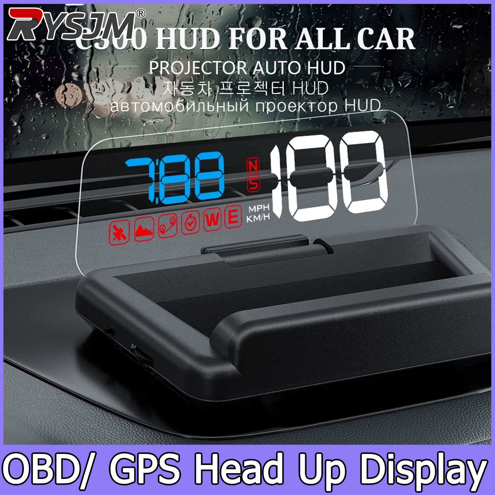 C500/T900, OBD/GPS HUD Auto He - Anemometer Wind Speed ulasan dan harga