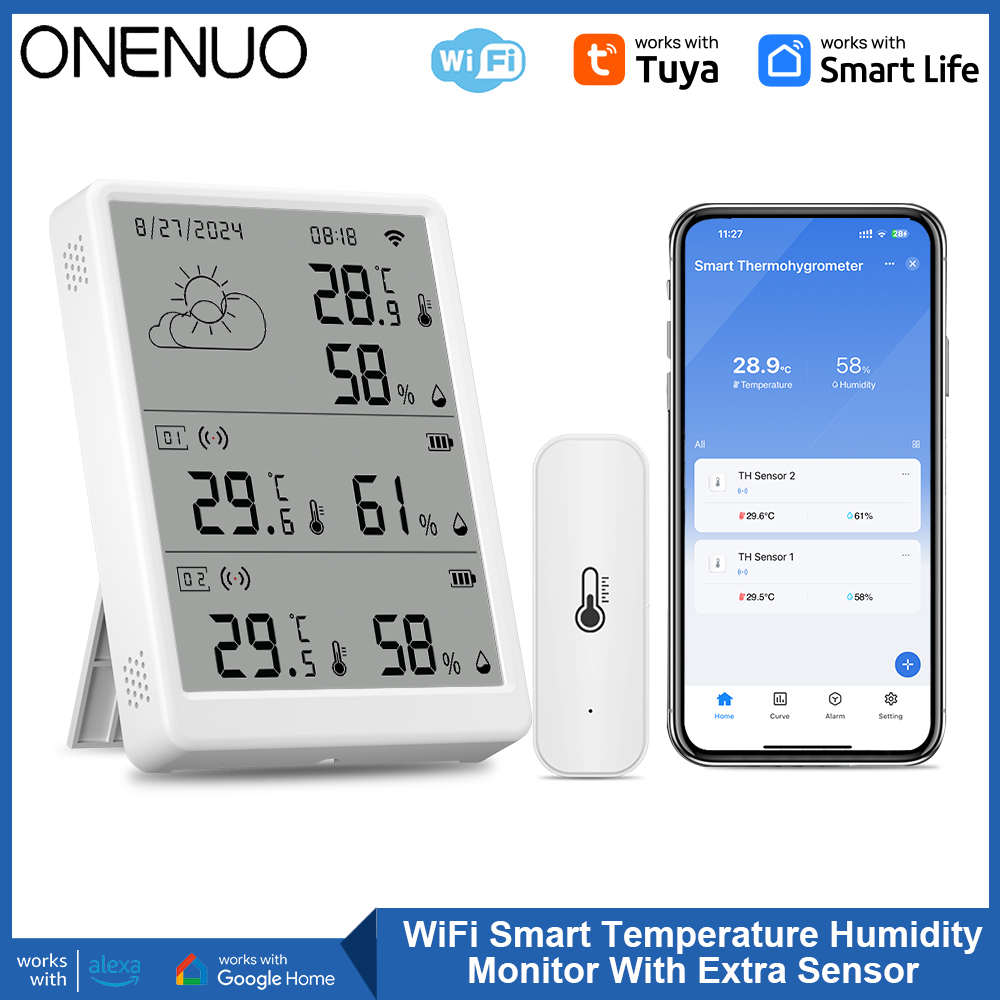 Tuya WiFi Stasiun Cuaca Sensor - Weather Station Indoor ulasan dan harga