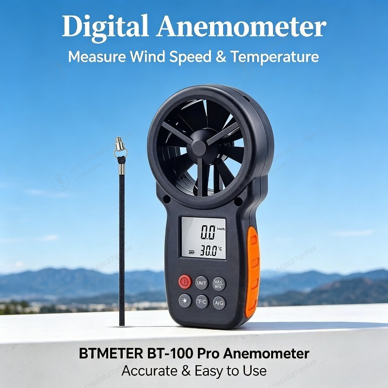 BT-100 Anemometer Digital Geng - Anemometer Wind Speed ulasan dan harga
