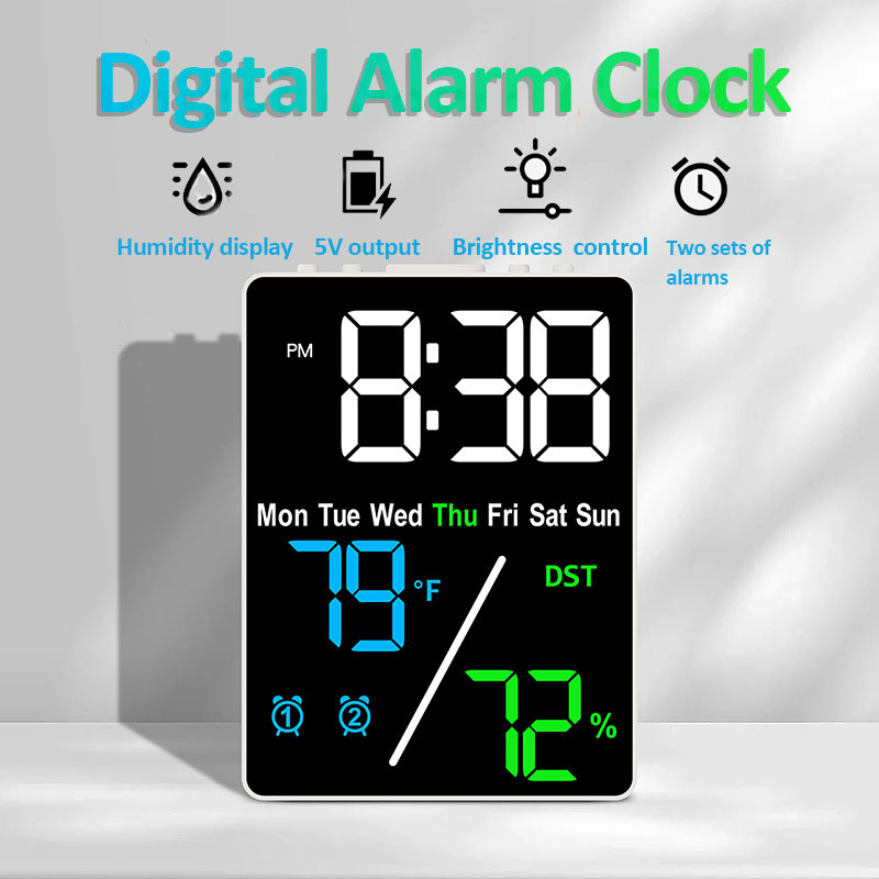 Jam Alarm Digital multifungsi, - Weather Station Indoor ulasan dan harga